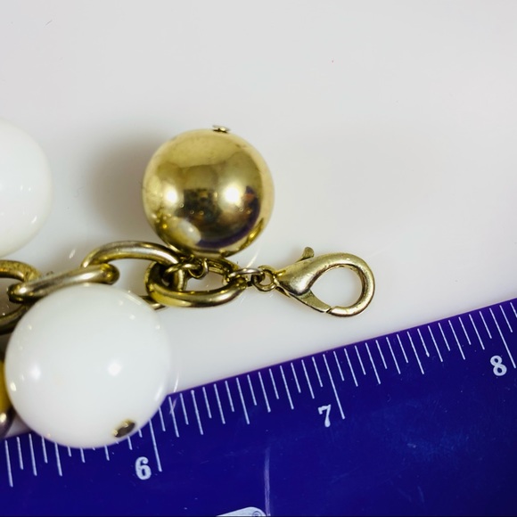 Awesome vintage bubble gum-ball gold and white cha cha bracelet - Picture 4 of 6